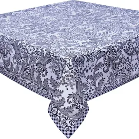 48 x 86 Toile Black Oilcloth Tablecloths 48 x 86 Toile Black Oilcloth Tablecloths
