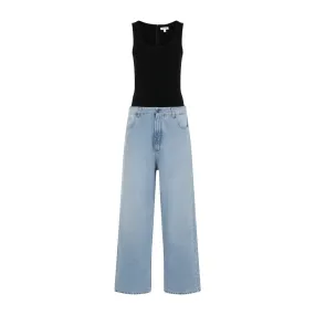ALAIA Chic Denim Tailored Jumpsuit ALAIA Chic Denim Tailored Jumpsuit