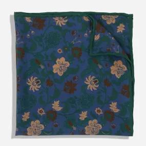 Alden Floral Navy Pocket Square Alden Floral Navy Pocket Square