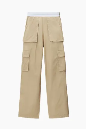 Alexander Wang Mid Rise Cargo Rave Pant - Feather Alexander Wang Mid Rise Cargo Rave Pant - Feather