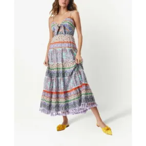 ALICE   OLIVIA Mika Tie-Front Tassel-Hem Dress, Size 2 ALICE   OLIVIA Mika Tie-Front Tassel-Hem Dress, Size 2