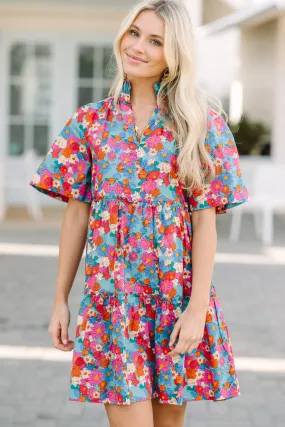 All Heart Blue Floral Dress All Heart Blue Floral Dress