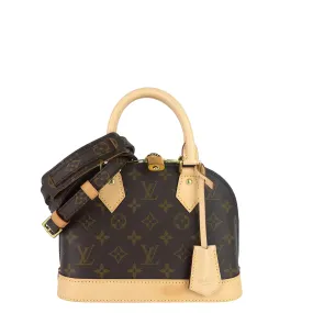 Alma BB Monogram Canvas Bag with Monogram Canvas Strap Alma BB Monogram Canvas Bag with Monogram Canvas Strap