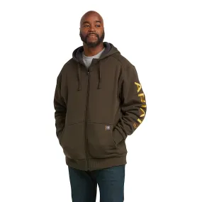 Ariat Mens Rebar All-Weather Full Zip Hoodie Wren Ariat Mens Rebar All-Weather Full Zip Hoodie Wren