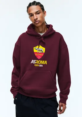 AS Roma Mens Perth Tour Hoodie <br> ASR124AA Maroon AS Roma Mens Perth Tour Hoodie <br> ASR124AA Maroon