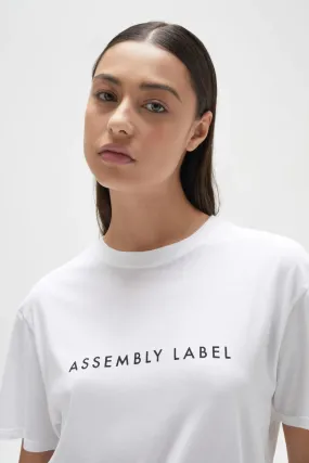 Assembly Label - Everyday Organic Logo Tee - White/Black Assembly Label - Everyday Organic Logo Tee - White/Black