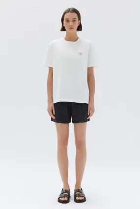 Assembly Label - Womens Stacked Organic Logo Tee - Antique White Assembly Label - Womens Stacked Organic Logo Tee - Antique White