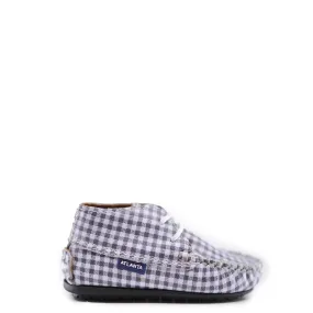 Atlanta Mocassin Gray Gingham Baby Bootie Atlanta Mocassin Gray Gingham Baby Bootie