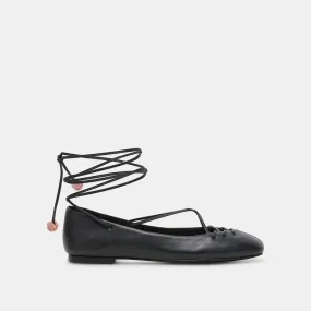 BEATE BALLET FLATS BLACK LEATHER BEATE BALLET FLATS BLACK LEATHER