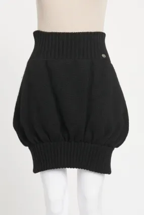Black Cashmere Bubble Preowned Mini Skirt Black Cashmere Bubble Preowned Mini Skirt