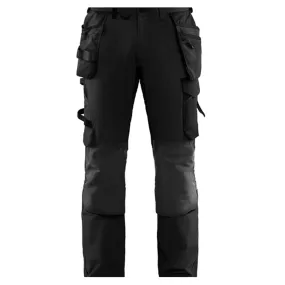 Blaklader 1522 Craftsmen 4-Way Stretch Trousers with Holster Pockets Black / Grey Blaklader 1522 Craftsmen 4-Way Stretch Trousers with Holster Pockets Black / Grey