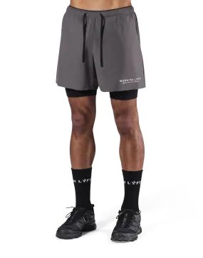 Born To LÝFT Stretch Layered Shorts - D.Grey Born To LÝFT Stretch Layered Shorts - D.Grey