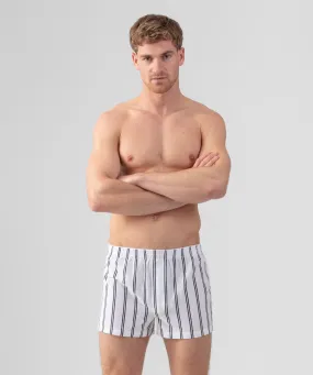 Boxer Shorts w. Double Stripes: Optic White Boxer Shorts w. Double Stripes: Optic White