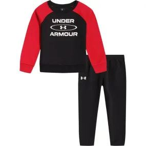 Boys Hoodie And Sweatpants Set Black Raglan Crewneck | Under Armour Boys Hoodie And Sweatpants Set Black Raglan Crewneck | Under Armour