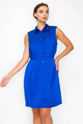 Button-down Pleated Shirt Dress Button-down Pleated Shirt Dress