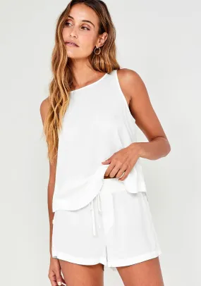 Button Side Short-White Button Side Short-White
