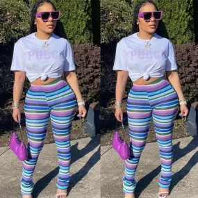 Candy Stripe Leggings Candy Stripe Leggings