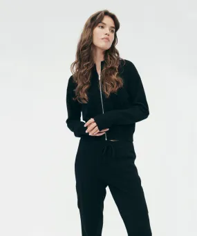 Cashmere Cropped Full Zip Sweater Cashmere Cropped Full Zip Sweater