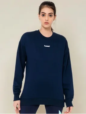 Casoi Women Navy Blue Sweatshirt Casoi Women Navy Blue Sweatshirt