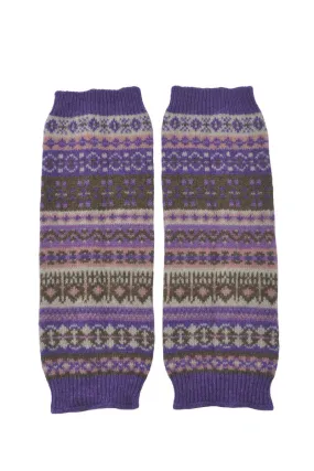 Clyde Fair isle wrist warmer fingerless gloves - Purple Clyde Fair isle wrist warmer fingerless gloves - Purple