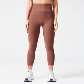 Code Ribbed Leggings 24" - Cappuccino Code Ribbed Leggings 24" - Cappuccino