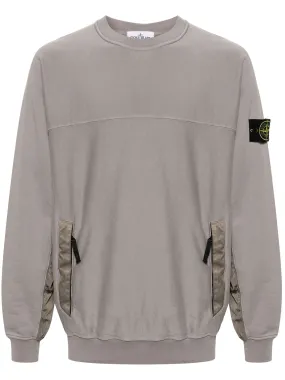 COMPASS-BADGE PANELLED SWEATSHIRT COMPASS-BADGE PANELLED SWEATSHIRT