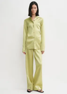 Contrast satin shirt melon Contrast satin shirt melon