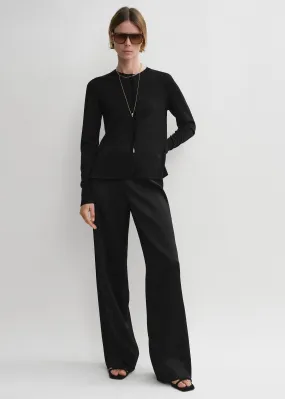 Contrast satin trousers black Contrast satin trousers black