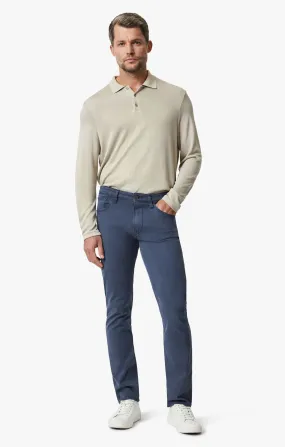 Cool Tapered Leg Pants In Dark Denim Twill Cool Tapered Leg Pants In Dark Denim Twill