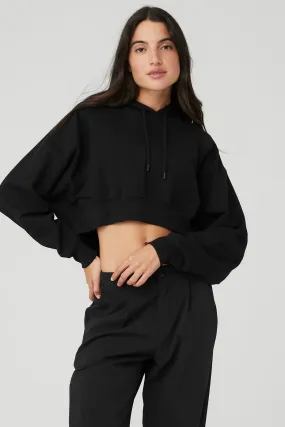 Cropped Double Take Hoodie - Black Cropped Double Take Hoodie - Black