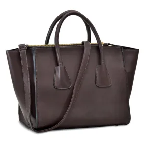 Dasein Faux Leather Winged Satchel with Double Zipper Pockets Dasein Faux Leather Winged Satchel with Double Zipper Pockets