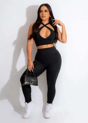 Diva Signature Pocket Leggings Black Diva Signature Pocket Leggings Black