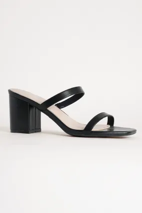 Double Strap Heeled Mules Double Strap Heeled Mules