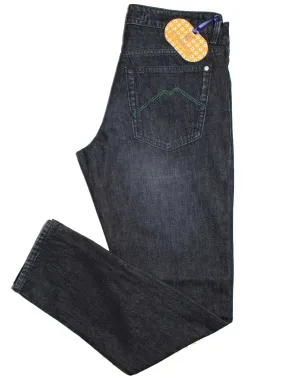 E. Marinella Jeans Black Zip Fly 33 Slim Fit Sartorial Denim Jeans REDUCED - SALE E. Marinella Jeans Black Zip Fly 33 Slim Fit Sartorial Denim Jeans REDUCED - SALE