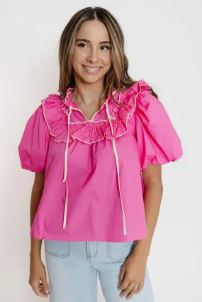 Ellis Blouse in Hot Pink Ellis Blouse in Hot Pink
