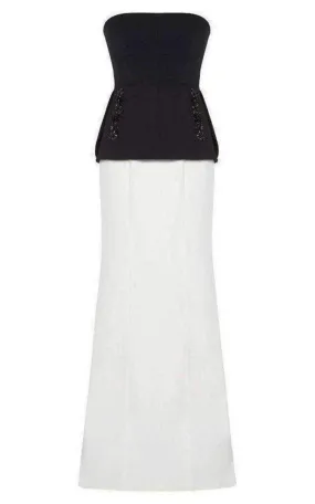 Evianna Color-Blocked Peplum Gown Evianna Color-Blocked Peplum Gown