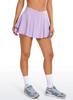 Feathery-Fit Soft V Crossover Ruffle Layered Tennis Skirts 13'' Feathery-Fit Soft V Crossover Ruffle Layered Tennis Skirts 13''