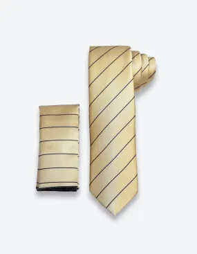 Gold-Navy Striped Tie Gold-Navy Striped Tie