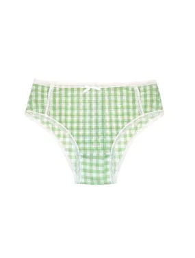 Green Gingham Mesh Brief Green Gingham Mesh Brief