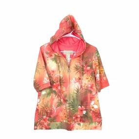 Green Tea Womens Athletic Jacket Size L Multicolor Hooded Sweatshirt Shirt Sleeve Full Zip Green Tea Womens Athletic Jacket Size L Multicolor Hooded Sweatshirt Shirt Sleeve Full Zip