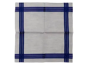Grey-Navy Adelie Pocket Square Grey-Navy Adelie Pocket Square