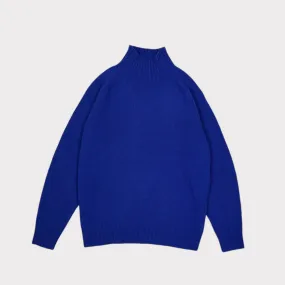 Harley Of Scotland Super Fine Lambswool Mock Neck Klein Harley Of Scotland Super Fine Lambswool Mock Neck Klein