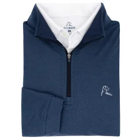 Heather Performance Q-Zip | Heather - Fleet Navy/Slate Blue Heather Performance Q-Zip | Heather - Fleet Navy/Slate Blue