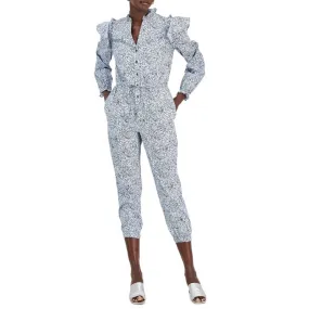 INC International Concepts Cotton Printed Ruffled Jumpsuit Peri Paisley INC International Concepts Cotton Printed Ruffled Jumpsuit Peri Paisley