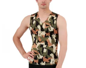 Insta Slim Camo Activewear Sleeveless V- Neck 3VAT0N1 Insta Slim Camo Activewear Sleeveless V- Neck 3VAT0N1