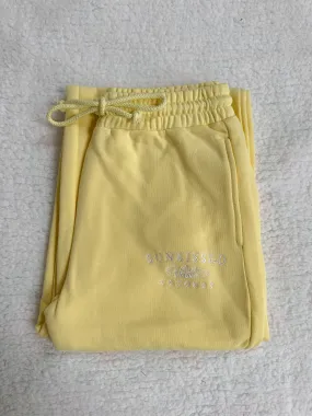 Isabella Banana Yellow Sunkissedcoconut Embroider Sweatpants Isabella Banana Yellow Sunkissedcoconut Embroider Sweatpants