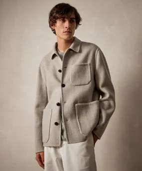 Italian Cashmere Chore Coat in Dove Grey Italian Cashmere Chore Coat in Dove Grey