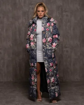 Jacquard Burr Puffer Coat Jacquard Burr Puffer Coat