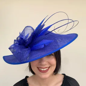JBees JB23/287 Tear drop Hatinator with feathers in Blues JBees JB23/287 Tear drop Hatinator with feathers in Blues