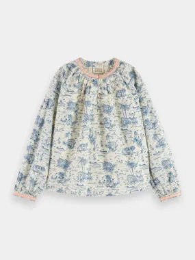 Kids - Printed long sleeved woven top Kids - Printed long sleeved woven top